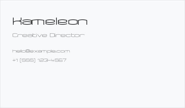 Kameleon Business Card