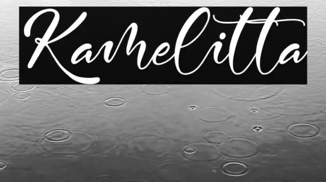 Kamelitta Font examples