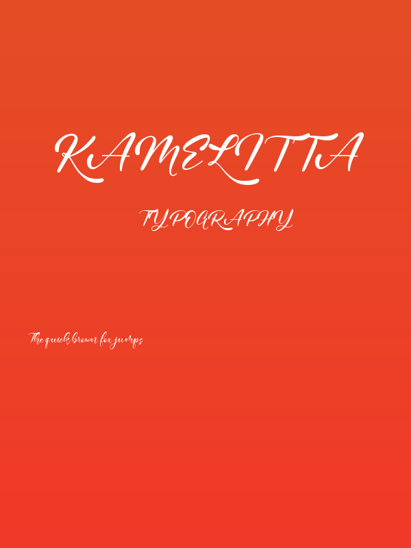 Kamelitta Poster