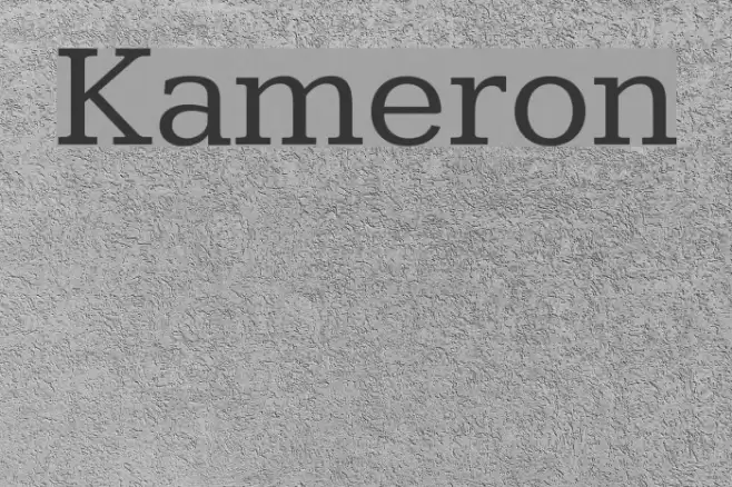 Kameron Font examples