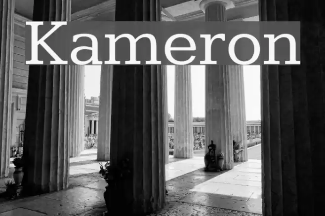 Kameron Font examples