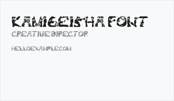 Kami-Geisha Font Business Card