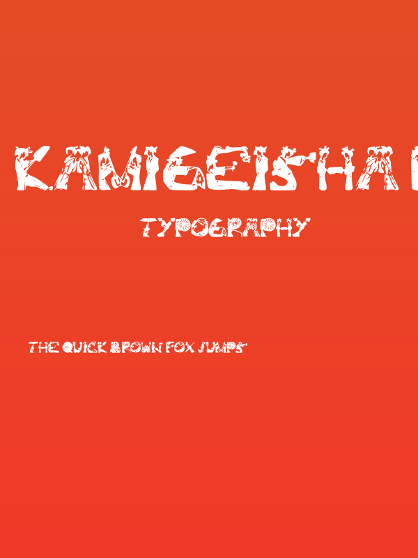 Kami-Geisha Font Poster