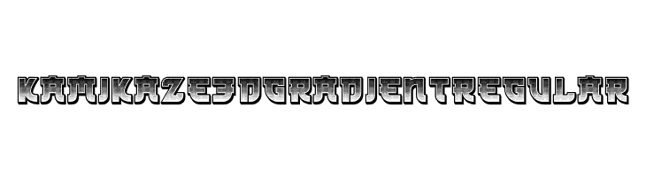 Kamikaze 3D Gradient Regular Font