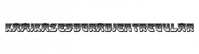 Kamikaze 3D Gradient Regular  नि: शुल्क फ़ॉन्ट्स डाउनलोड