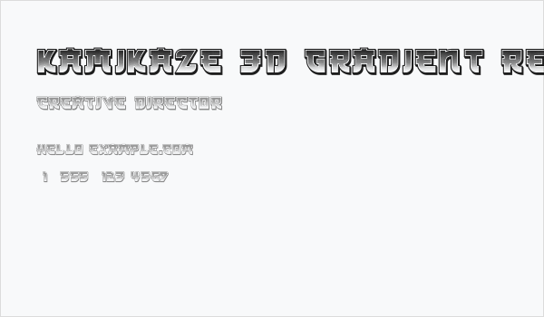 Kamikaze 3D Gradient Regular Business Card