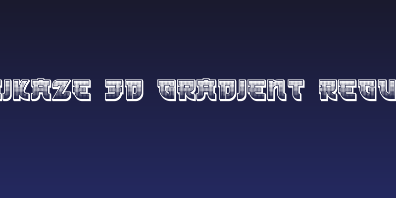 Kamikaze 3D Gradient Regular Social Header
