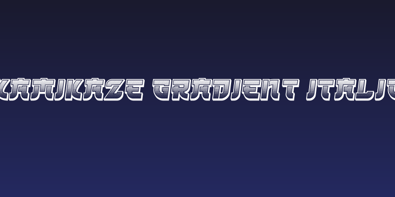 Kamikaze Gradient Italic Social Header