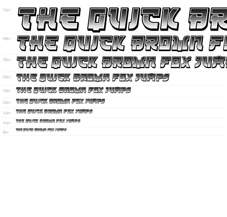 Kamikaze Gradient Italic Waterfall