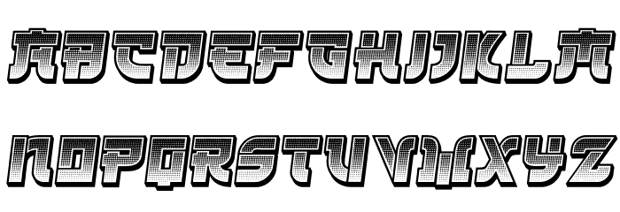 Kamikaze Gradient Italic Font LOWERCASE