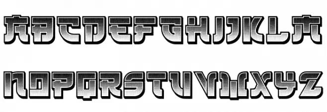 Kamikaze Gradient Regular Schriftart Groß