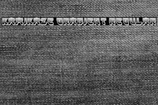 Kamikaze Gradient Regular Font examples