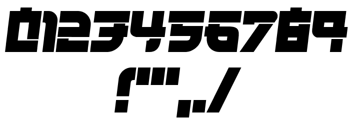 Kamikaze Italic Font OTHER CHARS