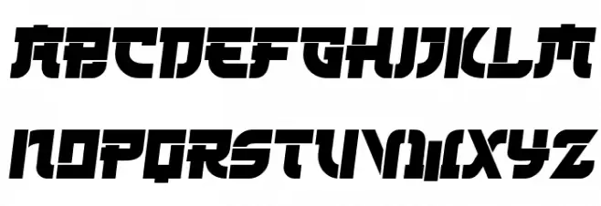 Kamikaze Italic 字体 大写