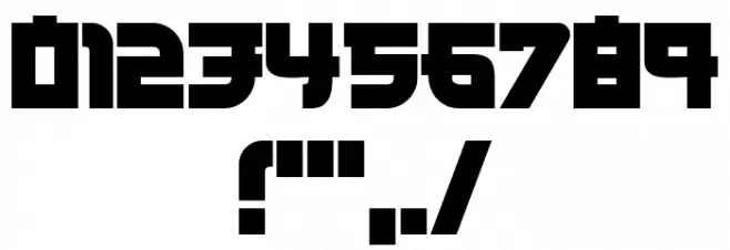 Kamikaze Regular Font OTHER CHARS