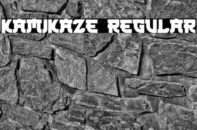 Kamikaze Regular Font examples