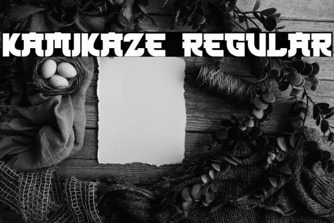 Kamikaze Regular Font examples
