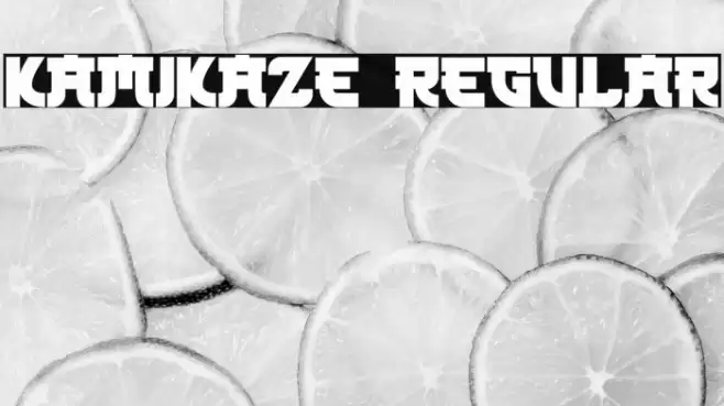 Kamikaze Regular Font examples