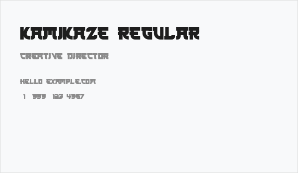 Kamikaze Regular Business Card