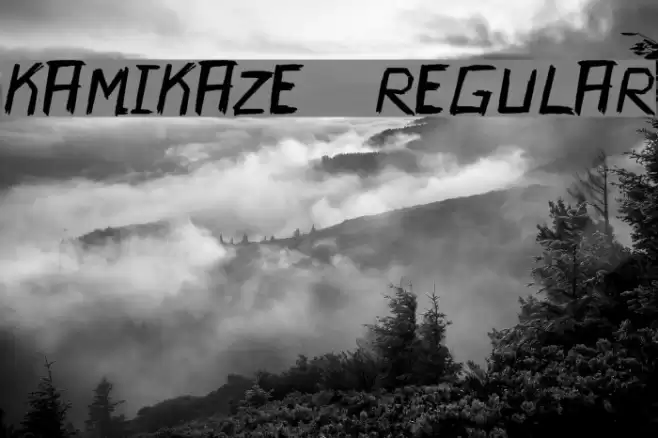 Kamikaze-Regular Font examples