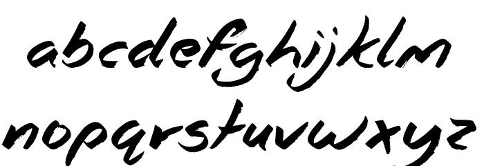 Kamikaze Warfare Font LOWERCASE