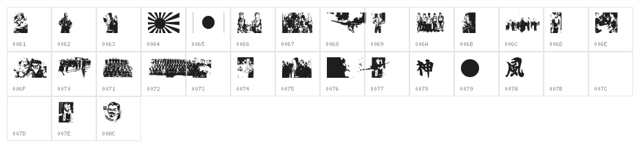 Kamikazebats Character Map