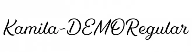 Kamila-DEMO Regular  フリーフォントのダウンロード