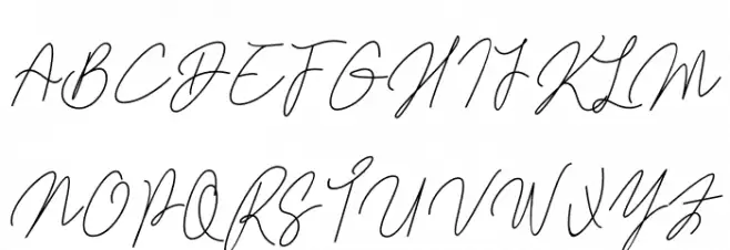 Kamila Signature Font Litere mari