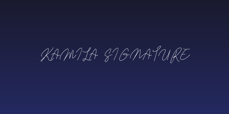 Kamila Signature Social Header
