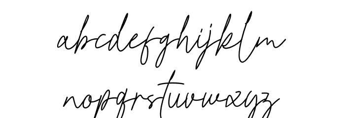 Kamila Signature Font LOWERCASE