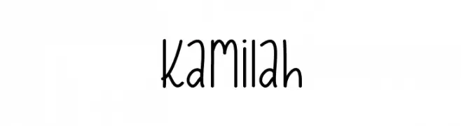 Kamilah  Frei Schriftart Herunterladen