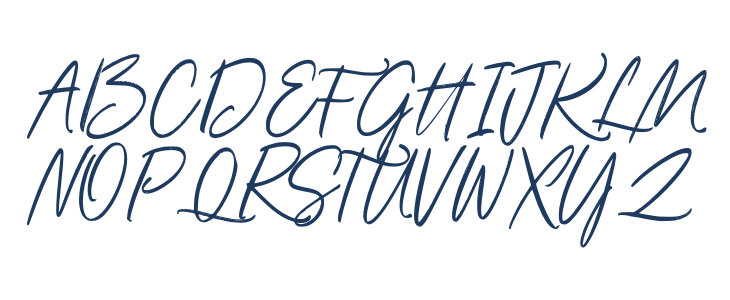 Kamilla Blue Uppercase