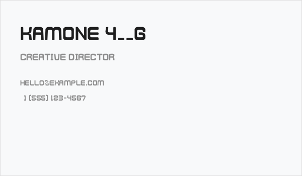 Kamone 4__G Business Card