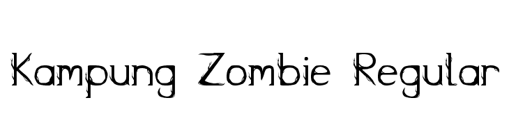Kampung Zombie Regular Font