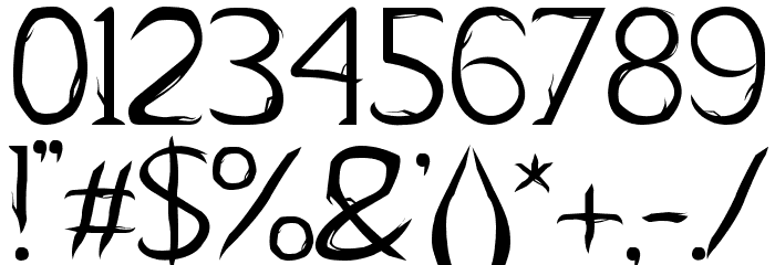 Kampung Zombie Regular Font OTHER CHARS