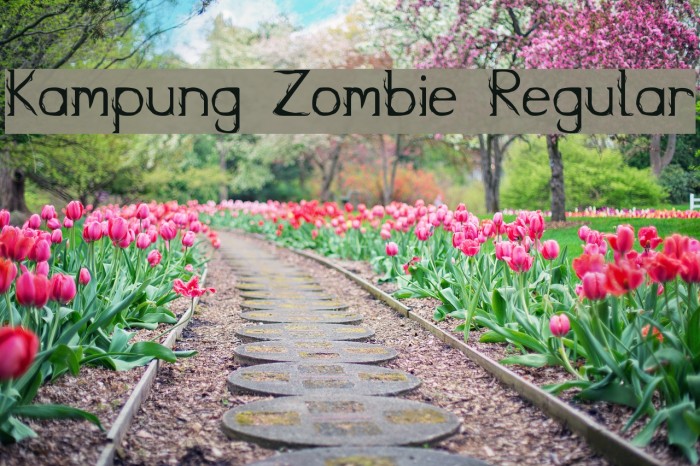Kampung Zombie Regular Font examples