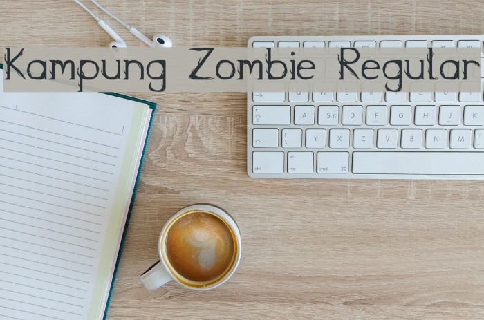 Kampung Zombie Regular Font examples