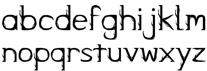 Kampung Zombie Regular Font LOWERCASE