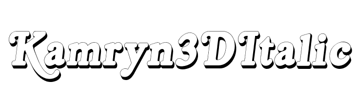 Kamryn 3D Italic  नि: शुल्क फ़ॉन्ट्स डाउनलोड