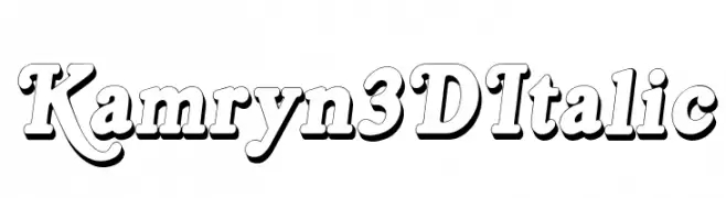 Kamryn 3D Italic  Frei Schriftart Herunterladen