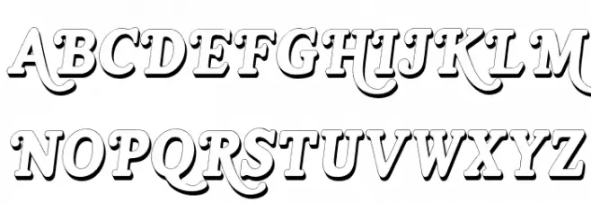 Kamryn 3D Italic Шрифта ВЕРХНИЙ
