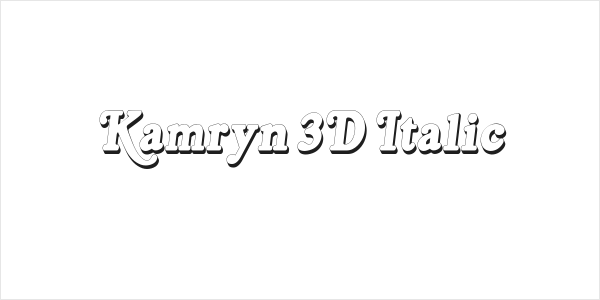Kamryn 3D Italic Logo