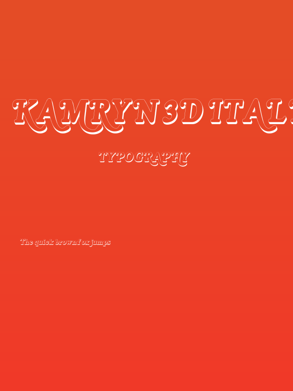 Kamryn 3D Italic Poster