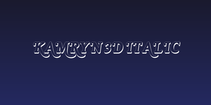 Kamryn 3D Italic Social Header