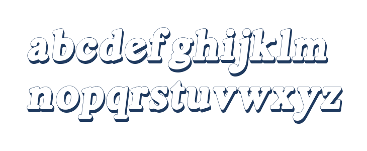 Kamryn 3D Italic Lowercase