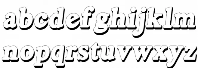 Kamryn 3D Italic फ़ॉन्ट लोअरकेस
