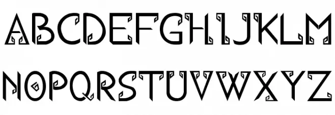 Kana Regular Font UPPERCASE