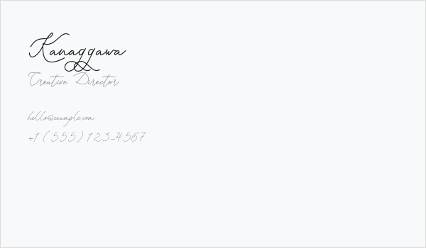 Kanaggawa Business Card