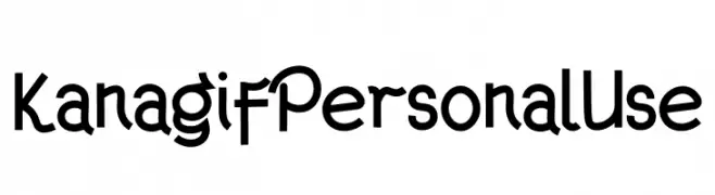 Kanagif Personal Use  Free Fonts Download