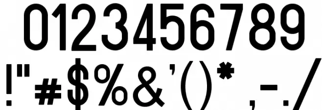 Kanalisirung Font OTHER CHARS